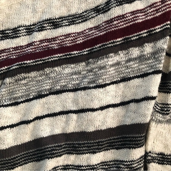 AB STUDIO Knit Stripe Open Front Waterfall Cardigan Women XL - Picture 5 of 7